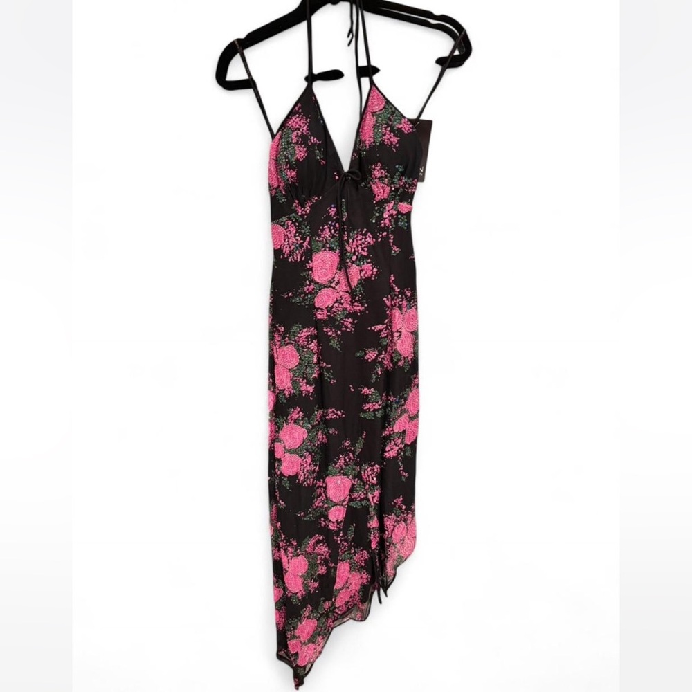 Sean Collection Pink and Black Backless Dress